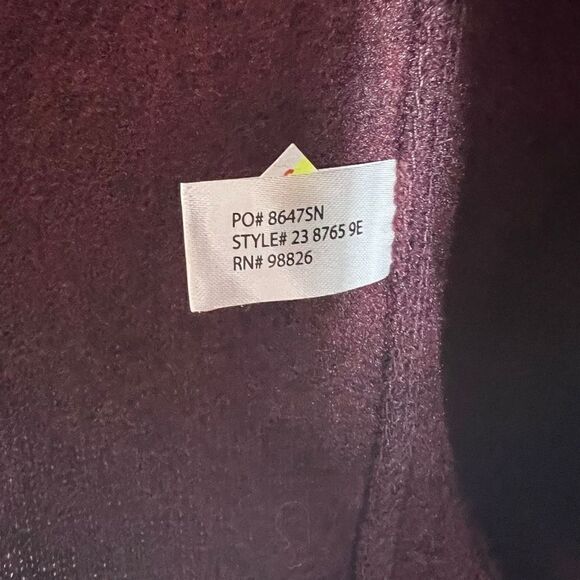 US Polo Assn Big & Tall 2XLT Mens Full Zip Jacket Sweater Long Sleeve Wine - Picture 4 of 8